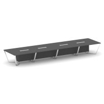 Стол для переговоров прямоугольный Steel Meet MD-PR.B.SP-20 / Тиквуд Светлый – Нержавеющая Сталь – Хром / 6400×1600×750 Стол для переговоров прямоугольный Steel Meet MD-PR.B.SP-20 / Тиквуд Светлый – Нержавеющая Сталь – Хром / 6400×1600×750