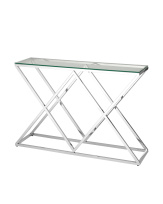 Консоль ИНСИГНИЯ 115×30 сталь темный хром стекло smoke Консоль ИНСИГНИЯ 115×30 сталь темный хром стекло smoke