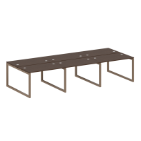Metal System Quattro Р. ст. на 6 раб. места на О-образном м/к 50БО.СМ-6.2 Акация/Антрацит металл 3600*1475*750