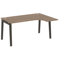 Onix Wood Стол эргономичный правый OW.SA-4 (R) Белый бриллиант/Дуб светлый/Белый металл 1580*1180*750 (800/460)