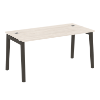 Onix Wood Direct Стол руководителя OW.SRR-4.8 Белый бриллиант/Дуб светлый/Белый металл 1580*800*750 Onix Wood Direct Стол руководителя OW.SRR-4.8 Белый бриллиант/Дуб светлый/Белый металл 1580*800*750