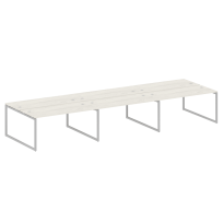 Metal System Quattro Р. ст. на 6 раб. места на О-образном м/к 40БО.СМ-6.4 Акация/Антрацит металл 4800*1475*750 Metal System Quattro Р. ст. на 6 раб. места на О-образном м/к 40БО.СМ-6.4 Акация/Антрацит металл 4800*1475*750
