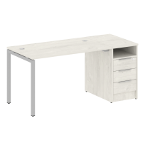 Metal System Quattro Р. ст. с тумбой на П-образном м/к 40БП.РС-СТП-1.2 Акация/Антрацит металл 1612*720*750 Metal System Quattro Р. ст. с тумбой на П-образном м/к 40БП.РС-СТП-1.2 Акация/Антрацит металл 1612*720*750