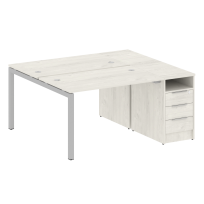 Metal System Quattro Р. ст. с тумбой на П-образном м/к 50БП.РС-СТП-2.2 Акация/Антрацит металл 1612*1475*750 Metal System Quattro Р. ст. с тумбой на П-образном м/к 50БП.РС-СТП-2.2 Акация/Антрацит металл 1612*1475*750