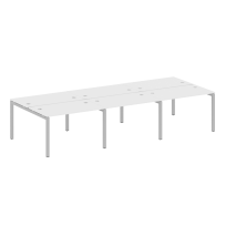 Metal System Quattro Р. ст. на 6 раб. места на П-образном м/к 50БП.СМ-6.2 Акация/Антрацит металл 3600*1475*750 Metal System Quattro Р. ст. на 6 раб. места на П-образном м/к 50БП.СМ-6.2 Акация/Антрацит металл 3600*1475*750