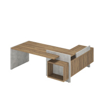 Стол для руководителя левый Wood&Stone / СФ-531201 / 2200×1996×840 / Дуб Чарльстон / Бетон Чикаго Стол для руководителя левый Wood&Stone / СФ-531201 / 2200×1996×840 / Дуб Чарльстон / Бетон Чикаго