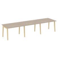 Onix Wood Стол переговорный (3 столешницы) OW.PRG-3.2 Белый бриллиант/Дуб светлый/Белый металл 3540*980*750 Onix Wood Стол переговорный (3 столешницы) OW.PRG-3.2 Белый бриллиант/Дуб светлый/Белый металл 3540*980*750