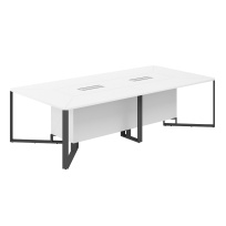 Стол для переговоров Spider 3600х1200х750 / Столешница: Белый, Подстолье: Белый, Металлокаркас: Антрацит, Лючок: Серый / SP.0117.WH.WH.AN Стол для переговоров Spider 3600х1200х750 / Столешница: Белый, Подстолье: Белый, Металлокаркас: Антрацит, Лючок: Серый / SP.0117.WH.WH.AN