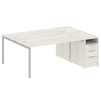 Metal System Quattro Р. ст. с тумбой на П-образном м/к 40БП.РС-СТП-2.4 Акация/Антрацит металл 2012*1475*750 Metal System Quattro Р. ст. с тумбой на П-образном м/к 40БП.РС-СТП-2.4 Акация/Антрацит металл 2012*1475*750