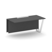 Сектор переговорного стола проходной Steel Meet KD-PR.B.SPPO-16 / Тиквуд Светлый – Металл Белый / 1600×800×750 Сектор переговорного стола проходной Steel Meet KD-PR.B.SPPO-16 / Тиквуд Светлый – Металл Белый / 1600×800×750