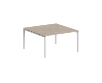 Стол-бенч двойной Sigma / 1600×1238×750 / Металл: 60×30 Белый; Столешница: Дуб темный / SG.243.OD.63.WH Стол-бенч двойной Sigma / 1600×1238×750 / Металл: 60×30 Белый; Столешница: Дуб темный / SG.243.OD.63.WH