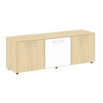 Тумба модульная LT.TS-3.4 white Yalta / Дуб Мали – Стекло White 1642×450×580