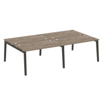 Onix Wood Рабочая станция OW.D.RS-4.3.8 Белый бриллиант/Дуб светлый/Белый металл 2760*1635*750