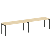 Metal System Quattro Р. ст. на 2 раб. места на П-образном м/к 50БП.СМ-2.5 Акация/Антрацит металл 3600*720*750 Metal System Quattro Р. ст. на 2 раб. места на П-образном м/к 50БП.СМ-2.5 Акация/Антрацит металл 3600*720*750