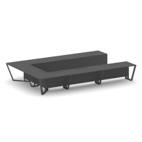 Стол для переговоров П-образный Steel Meet KD-PR.B.SP-15P / Тиквуд Светлый – Металл Антрацит / 4800×3200×750 Стол для переговоров П-образный Steel Meet KD-PR.B.SP-15P / Тиквуд Светлый – Металл Антрацит / 4800×3200×750