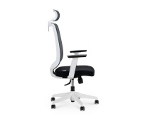 Кресло для руководителя NORDEN Лондон офис white plastic / белый пластик / серая сетка / черная ткань Кресло для руководителя NORDEN Лондон офис white plastic / белый пластик / серая сетка / черная ткань