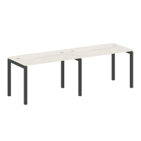 Metal System Quattro Р. ст. на 2 раб. места на П-образном м/к 50БП.СМ-2.2 Акация/Антрацит металл 2400*720*750