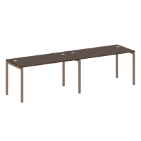 Metal System Quattro Р. ст. на 2 раб. места на П-образном м/к 40БП.СМ-2.3 Акация/Антрацит металл 2800*720*750