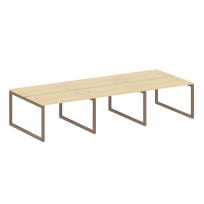 Metal System Quattro Р. ст. на 6 раб. места на О-образном м/к 50БО.СМ-6.2 Акация/Антрацит металл 3600*1475*750
