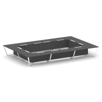 Стол для переговоров прямоугольный Steel Meet KD-PR.B.SP-26K2 / Тиквуд Светлый – Металл Белый / 6000×4000×750 Стол для переговоров прямоугольный Steel Meet KD-PR.B.SP-26K2 / Тиквуд Светлый – Металл Белый / 6000×4000×750