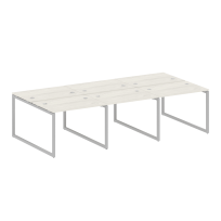 Metal System Quattro Р. ст. на 6 раб. места на О-образном м/к 40БО.СМ-6.1 Акация/Антрацит металл 3000*1475*750 Metal System Quattro Р. ст. на 6 раб. места на О-образном м/к 40БО.СМ-6.1 Акация/Антрацит металл 3000*1475*750