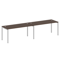 Metal System Quattro Р. ст. на 2 раб. места на П-образном м/к 40БП.СМ-2.4 Акация/Антрацит металл 3200*720*750