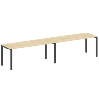 Metal System Р. ст. на 2 раб. места на П-образном м/к БП.СМ-2.5 Акация/Антрацит металл 3600*720*750 Metal System Р. ст. на 2 раб. места на П-образном м/к БП.СМ-2.5 Акация/Антрацит металл 3600*720*750