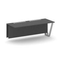 Сектор переговорного стола проходной Steel Meet KD-PR.B.SPPO-20 / Тиквуд Светлый – Металл Серый / 2000×800×750 Сектор переговорного стола проходной Steel Meet KD-PR.B.SPPO-20 / Тиквуд Светлый – Металл Серый / 2000×800×750