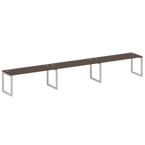 Metal System Quattro Р. ст. на 3 раб. места на О-образном м/к 50БО.СМ-3.5 Акация/Антрацит металл 5400*720*750