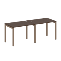 Metal System Quattro Р. ст. на 2 раб. места на П-образном м/к 50БП.СМ-2.1 Акация/Антрацит металл 2000*720*750