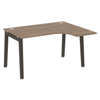 Onix Wood Стол эргономичный правый OW.SA-3 (R) Белый бриллиант/Дуб светлый/Белый металл 1380*1180*750 (800/460)