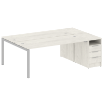 Metal System Quattro Р. ст. с тумбой на П-образном м/к 50БП.РС-СТП-2.5 Акация/Антрацит металл 2212*1475*750 Metal System Quattro Р. ст. с тумбой на П-образном м/к 50БП.РС-СТП-2.5 Акация/Антрацит металл 2212*1475*750