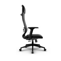 Кресло для руководителя Метта L 1c 42/4D_17832 Кожа перфорированная NewLeather – Черный Кресло для руководителя Метта L 1c 42/4D_17832 Кожа перфорированная NewLeather – Черный