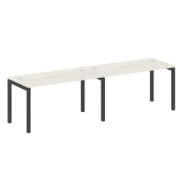 Metal System Quattro Р. ст. на 2 раб. места на П-образном м/к 50БП.СМ-2.3 Акация/Антрацит металл 2800*720*750