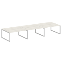 Metal System Quattro Р. ст. на 6 раб. места на О-образном м/к 50БО.СМ-6.4 Акация/Антрацит металл 4800*1475*750 Metal System Quattro Р. ст. на 6 раб. места на О-образном м/к 50БО.СМ-6.4 Акация/Антрацит металл 4800*1475*750