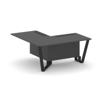 Проходной угловой модуль левый Steel Meet KD-PR.B.SPPOU-16(L) / Тиквуд Светлый – Металл Черный / 1600×1600×750 Проходной угловой модуль левый Steel Meet KD-PR.B.SPPOU-16(L) / Тиквуд Светлый – Металл Черный / 1600×1600×750
