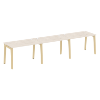 Onix Wood Рабочая станция OW.RS-3.2.7 Белый бриллиант/Дуб светлый/Белый металл 3540*720*750