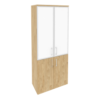 Onix Шкаф высокий широкий O.ST-1.2 R white Тиквуд светлый/Стекло whitе 800*420*1977 Onix Шкаф высокий широкий O.ST-1.2 R white Тиквуд светлый/Стекло whitе 800*420*1977