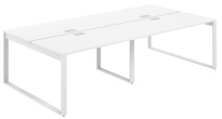 Стол-бенч с лючком Allegro / 2800×1638×750 / Профиль О-образный: 70×20 Белый / Столешница: Белый / AG.148.WH.L.72.WH Стол-бенч с лючком Allegro / 2800×1638×750 / Профиль О-образный: 70×20 Белый / Столешница: Белый / AG.148.WH.L.72.WH