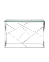 Консоль АРТ ДЕКО 115×30 стекло smoke сталь тёмный хром Консоль АРТ ДЕКО 115×30 стекло smoke сталь тёмный хром