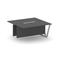 Сектор переговорного стола проходной Steel Meet L=1600 KD-PR.B.SPPW-16 / Тиквуд Светлый – Металл Серый / 1600×1600×750 Сектор переговорного стола проходной Steel Meet L=1600 KD-PR.B.SPPW-16 / Тиквуд Светлый – Металл Серый / 1600×1600×750