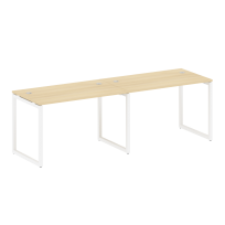 Metal System Quattro Р. ст. на 2 раб. места на О-образном м/к 40БО.СМ-2.2 Акация/Антрацит металл 2400*720*750 Metal System Quattro Р. ст. на 2 раб. места на О-образном м/к 40БО.СМ-2.2 Акация/Антрацит металл 2400*720*750