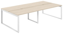 Стол-бенч с вырезом Allegro / 3200×1238×750 / Профиль О-образный: 70×20 Белый / Столешница: Белый / AG.143.WH.V.72.WH Стол-бенч с вырезом Allegro / 3200×1238×750 / Профиль О-образный: 70×20 Белый / Столешница: Белый / AG.143.WH.V.72.WH