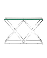 Консоль ИНСИГНИЯ 115×30 сталь темный хром стекло smoke Консоль ИНСИГНИЯ 115×30 сталь темный хром стекло smoke