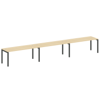 Metal System Quattro Р. ст. на 3 раб. места на П-образном м/к 50БП.СМ-3.5 Акация/Антрацит металл 5400*720*750 Metal System Quattro Р. ст. на 3 раб. места на П-образном м/к 50БП.СМ-3.5 Акация/Антрацит металл 5400*720*750
