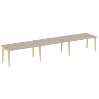 Onix Wood Стол переговорный (3 столешницы) OW.PRG-3.4 Белый бриллиант/Дуб светлый/Белый металл 4740*980*750 Onix Wood Стол переговорный (3 столешницы) OW.PRG-3.4 Белый бриллиант/Дуб светлый/Белый металл 4740*980*750