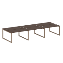Metal System Quattro Р. ст. на 6 раб. места на О-образном м/к 50БО.СМ-6.3 Акация/Антрацит металл 4200*1475*750